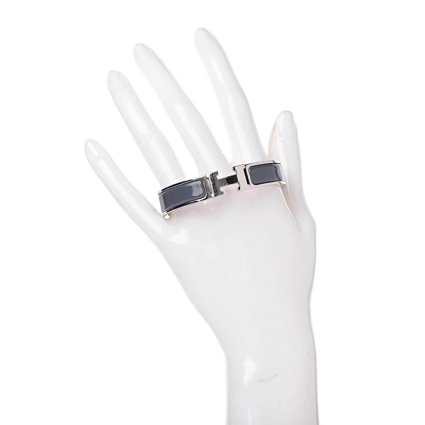 Enamel Narrow Clic Clac H Bracelet PM Ardoise