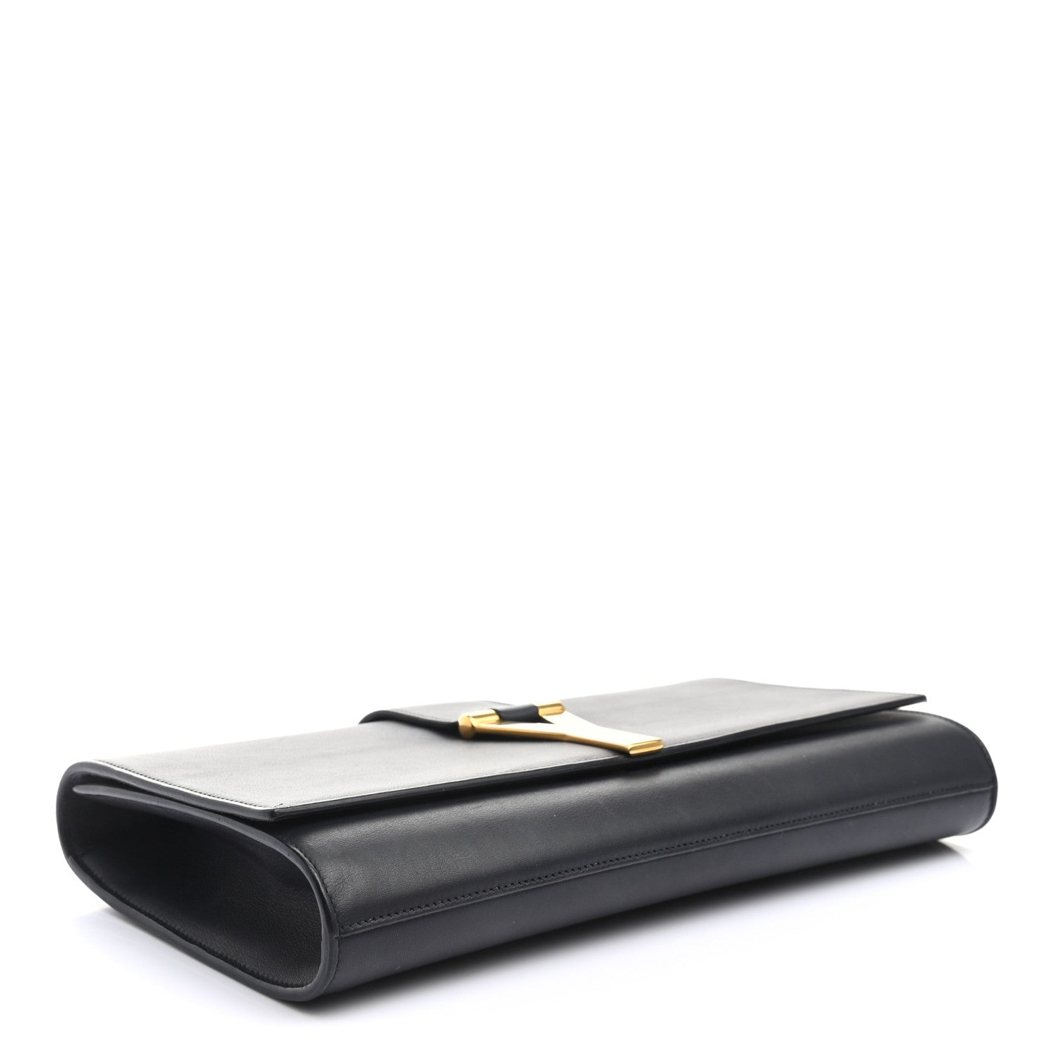 Saint Laurent Calfskin Classic Y Ligne Clutch Navy 4 of 8