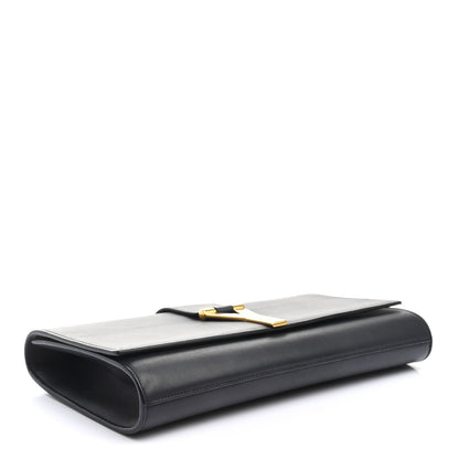 Saint Laurent Calfskin Classic Y Ligne Clutch Navy 4 of 8
