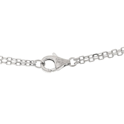 Cartier 18K White Pink Gold Diamond Three Ring LOVE Pendant Necklace 5 of 5