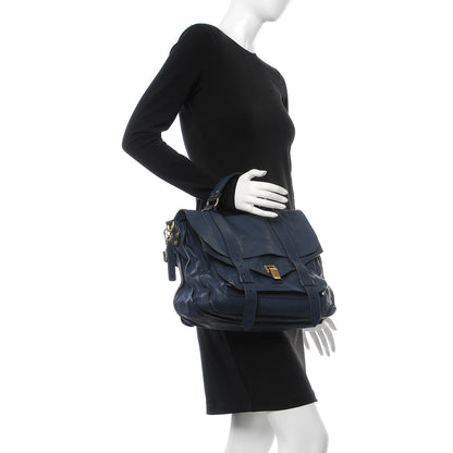 Proenza Schouler Lambskin Large PS1 Satchel Midnight 3 of 11