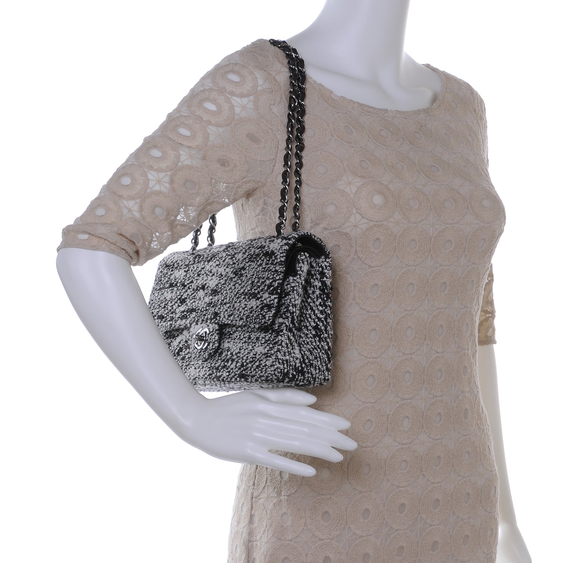 Chanel Tweed Medium Double Flap Brown 2 of 8