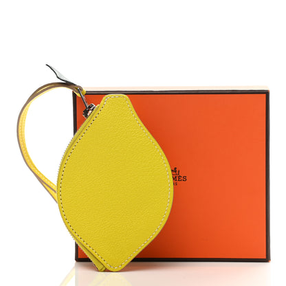 Hermes Chevre Mysore Tutti Frutti Citron Coin Purse Charm Lime 6 of 6