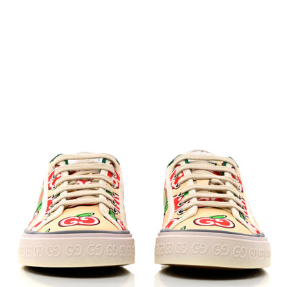 Gucci Canvas Web GG Apple Womens 1977 Tennis Sneakers 38.5 Ivory Red Mystic White New Shamarock 2 of 8