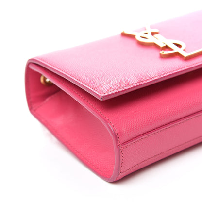 Saint Laurent Grain De Poudre Small Monogram Kate Satchel Bubblegum 13 of 13