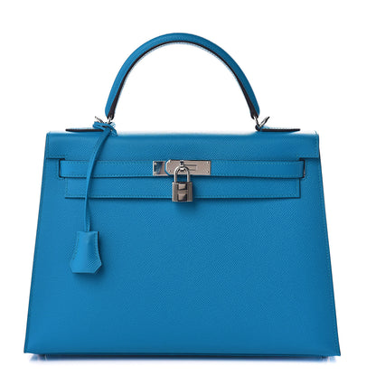 Hermes Epsom Kelly Sellier 32 Bleu Zanzibar 1 of 36