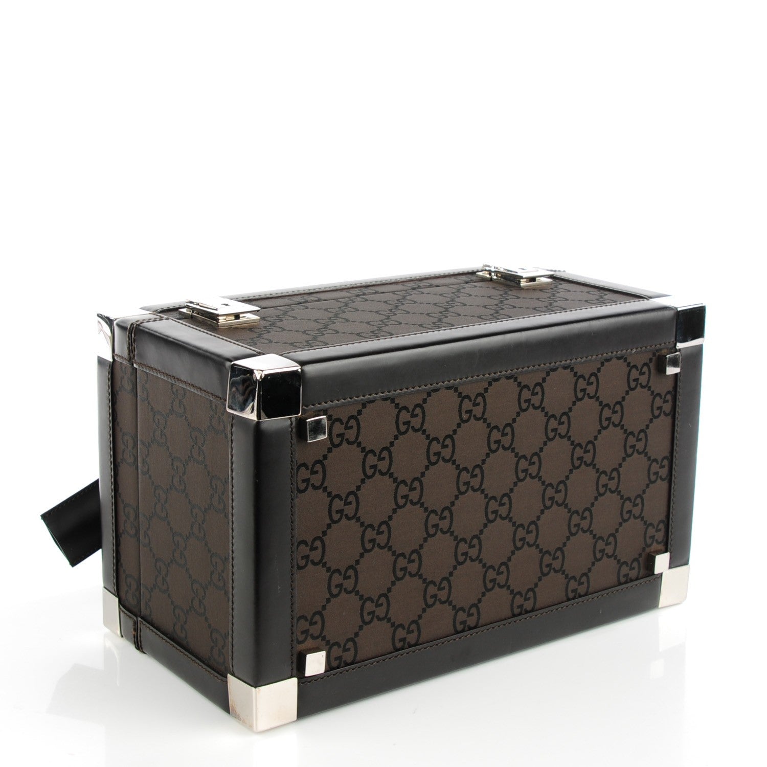 Gucci Monogram Train Cosmetic Trunk Dark Brown 3 of 9