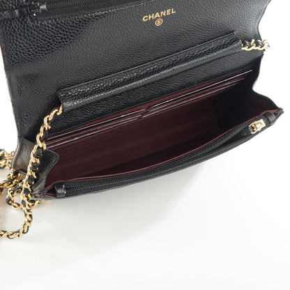 Chanel Caviar Quilted Wallet On Chain WOC Black 5 of 8
