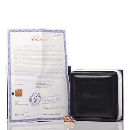 Chopard 18K Rose Gold Diamond Happy Diamonds Amore Ring 51/5.75 5 of 5