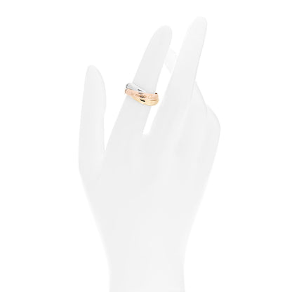 Cartier 18K Pink Yellow White Gold Classic Les Must De Cartier Trinity Ring 50 5.25 2 of 5