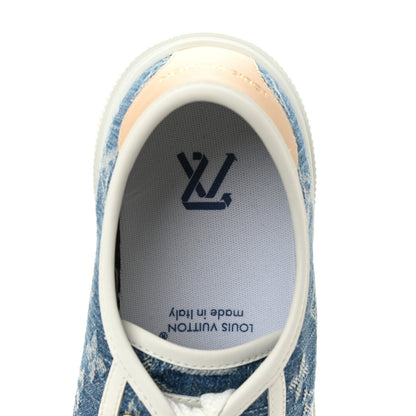 Louis Vuitton Denim Monogram Lagoon Sneakers 38 Blue 7 of 10