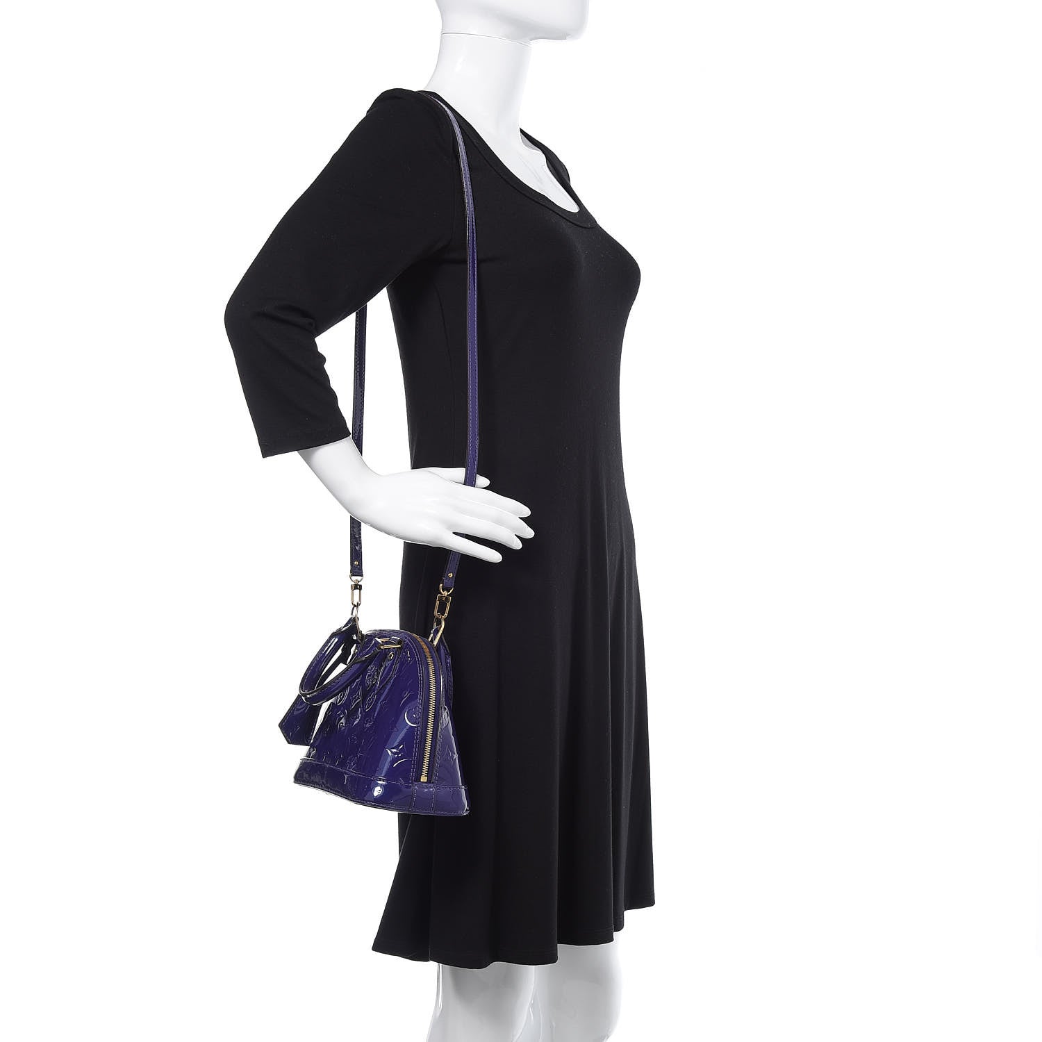 Louis Vuitton Vernis Alma BB Blueberry 2 of 10