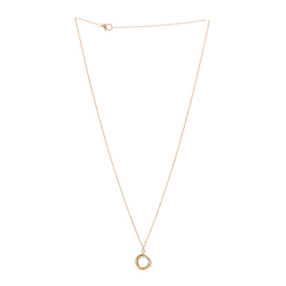 Cartier 18K Pink Yellow White Gold Diamond Trinity Pendant Necklace 2 of 5