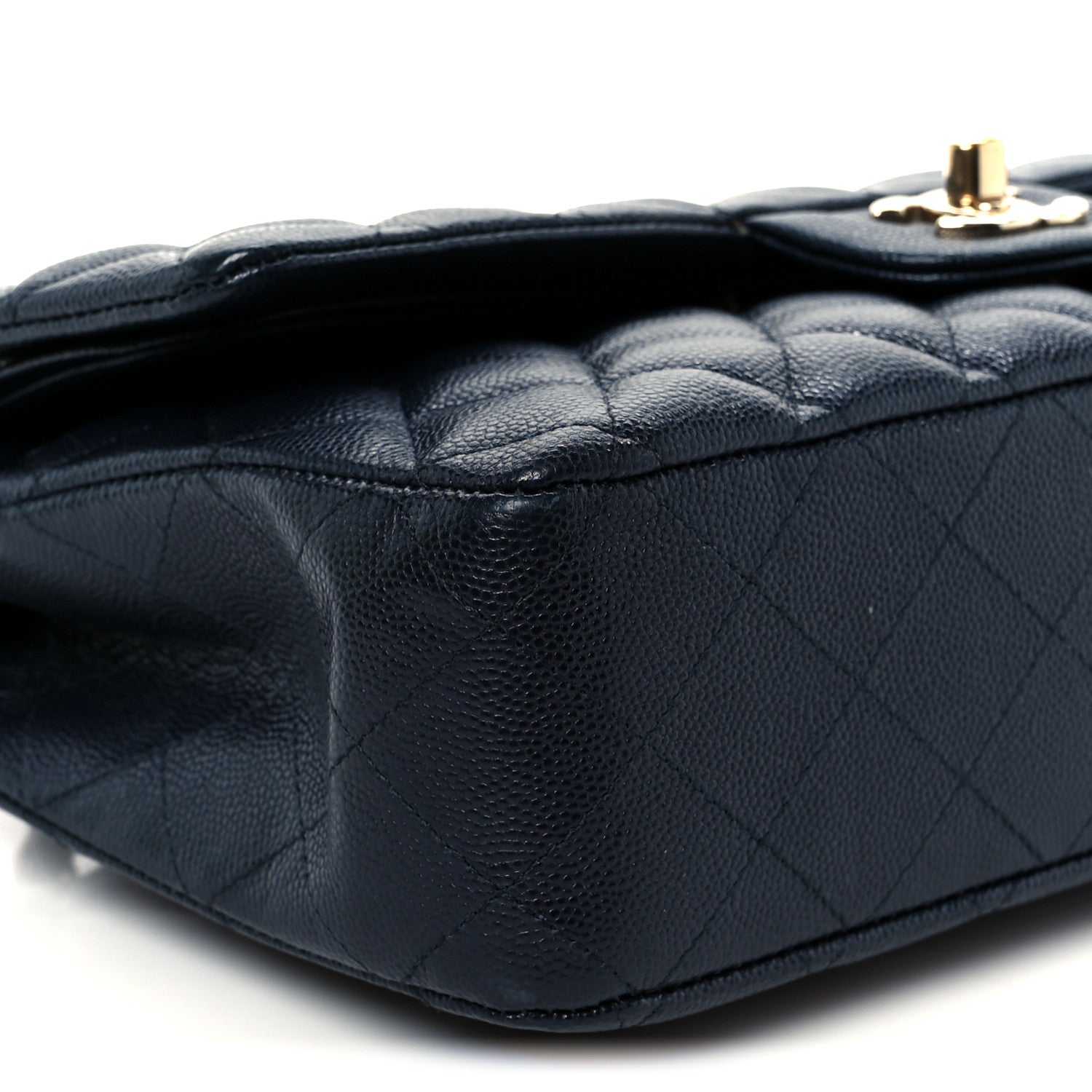 Chanel Caviar Quilted Medium Double Flap Navy 19 of 21