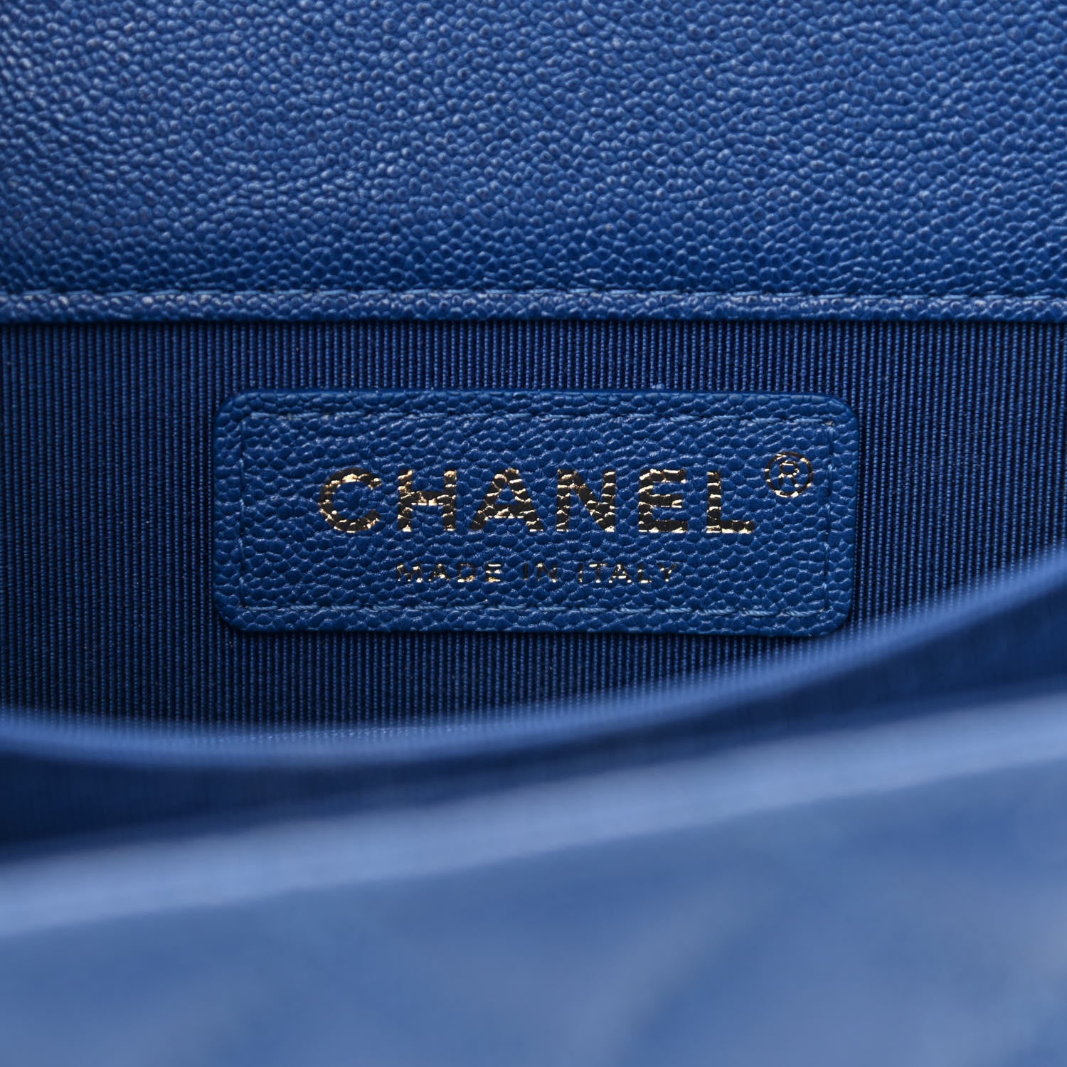 Chanel Caviar Quilted North South Boy Flap Blue 6 of 10
