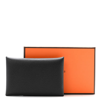 Hermes Epsom Calvi Card Case Black 8 of 8