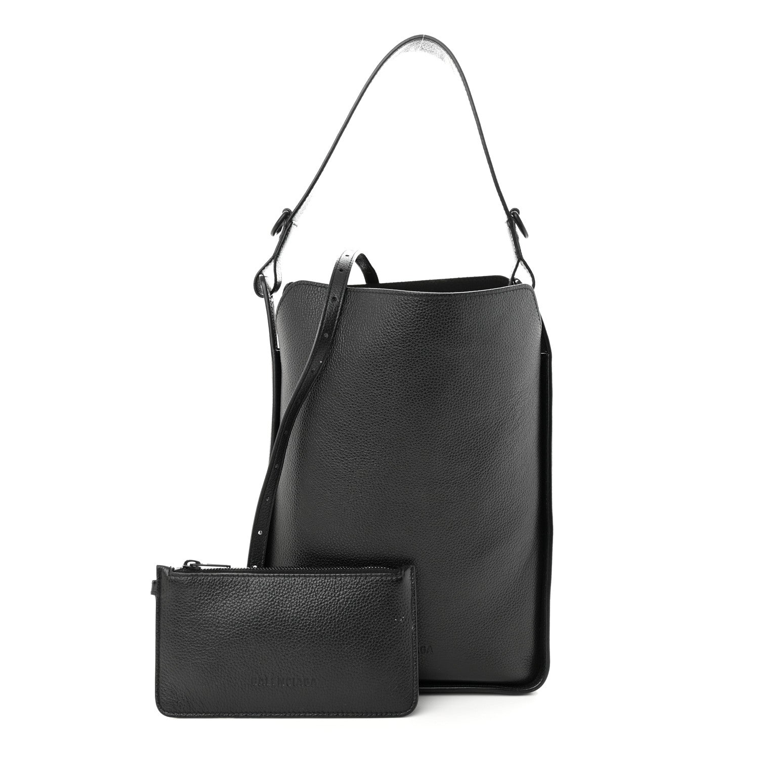 Balenciaga Calfskin Logo Embossed Small Tool 2.0 North-South Tote Black 1 of 15