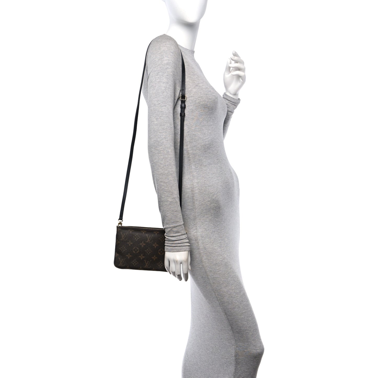 Reverse Monogram Giant Double Zip Pochette