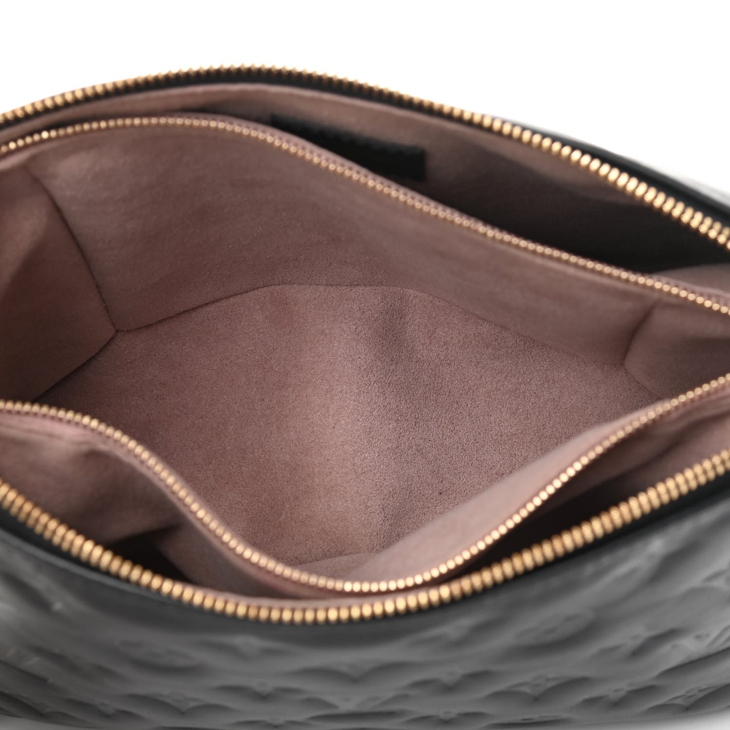 Lambskin Embossed Monogram Coussin PM Black