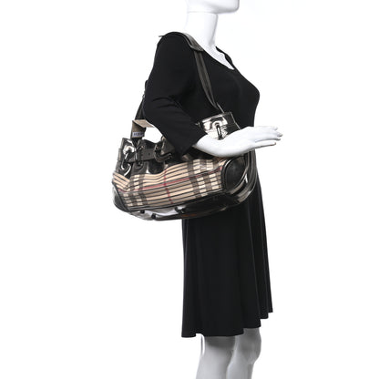 Burberry Metallic Patent House Check Sliced Beaton Pewter 2 of 10