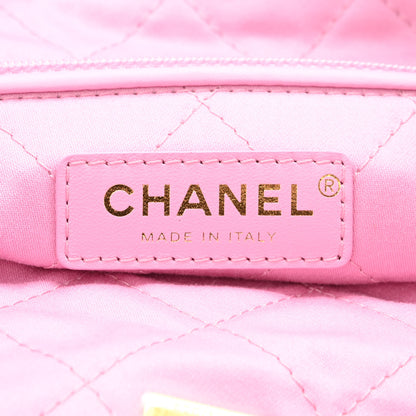 Chanel Shiny Calfskin Quilted Small Chanel 22 Pink 6 of 10