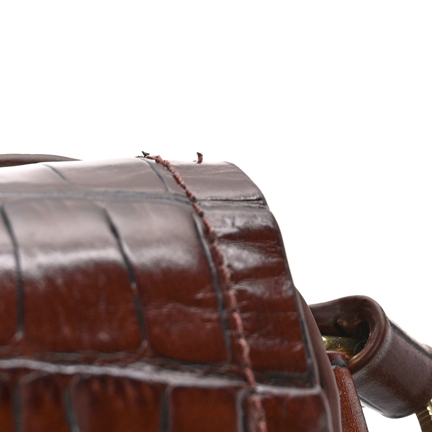 3.1 Phillip Lim Calfskin Crocodile Embossed Pashli Saddle Belt Bag Cognac 7 of 10