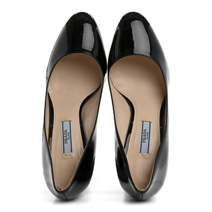 Prada Vernice Block Heel 55mm Pumps 37.5 Black 2 of 9