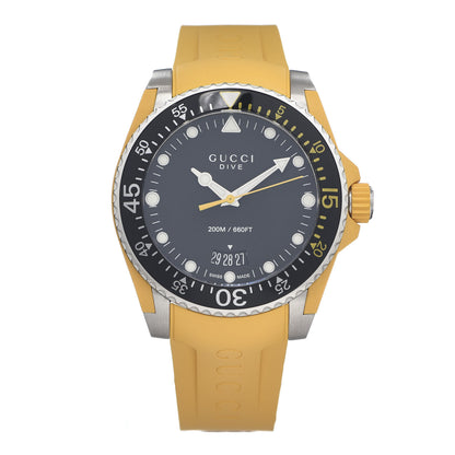 Gucci Stainless Steel Rubber 40mm Dive Quartz Watch 1 of 6
