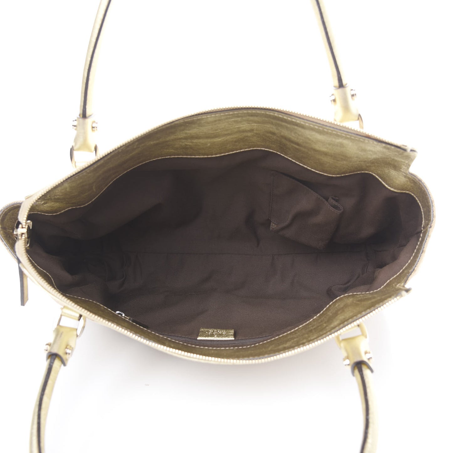 Metallic Monogram D Gold Tote Gold