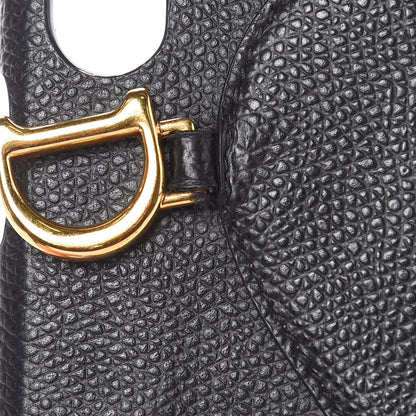 Christian Dior Grained Calfskin Saddle iPhone X Case Black 7 of 9