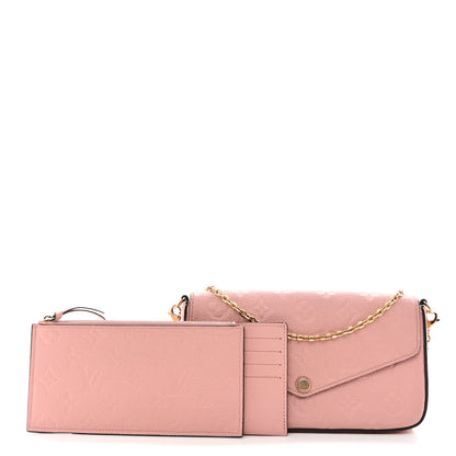 Louis Vuitton Empreinte Pochette Felicie Chain Wallet Rose Poudre 3 of 12