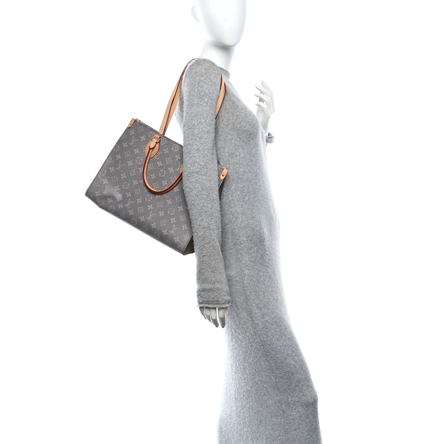 Louis Vuitton Monogram Onthego MM Trianon Gray 2 of 9