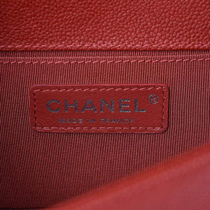 Chanel Caviar Quilted Small Boy Flap Dark Red 6 of 12
