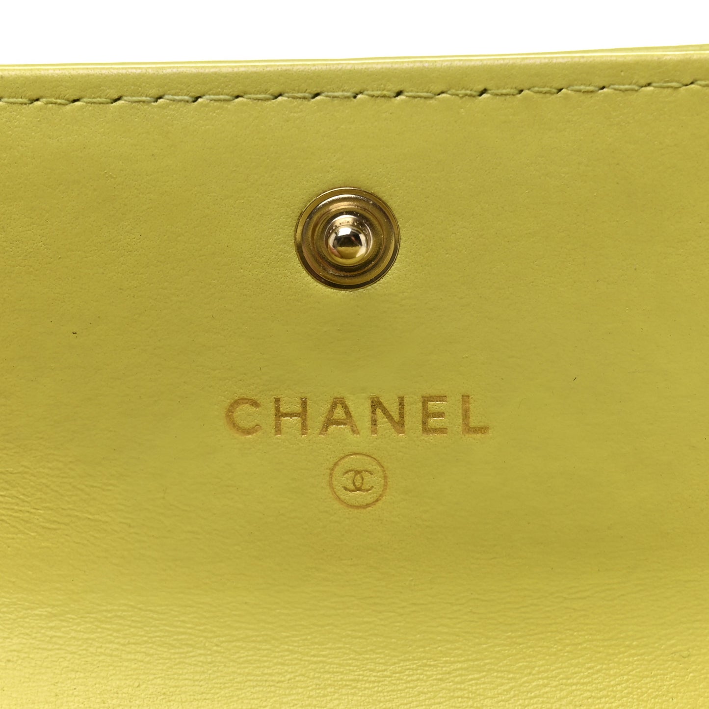 Patent Quilted Compact Boy Wallet Yellow