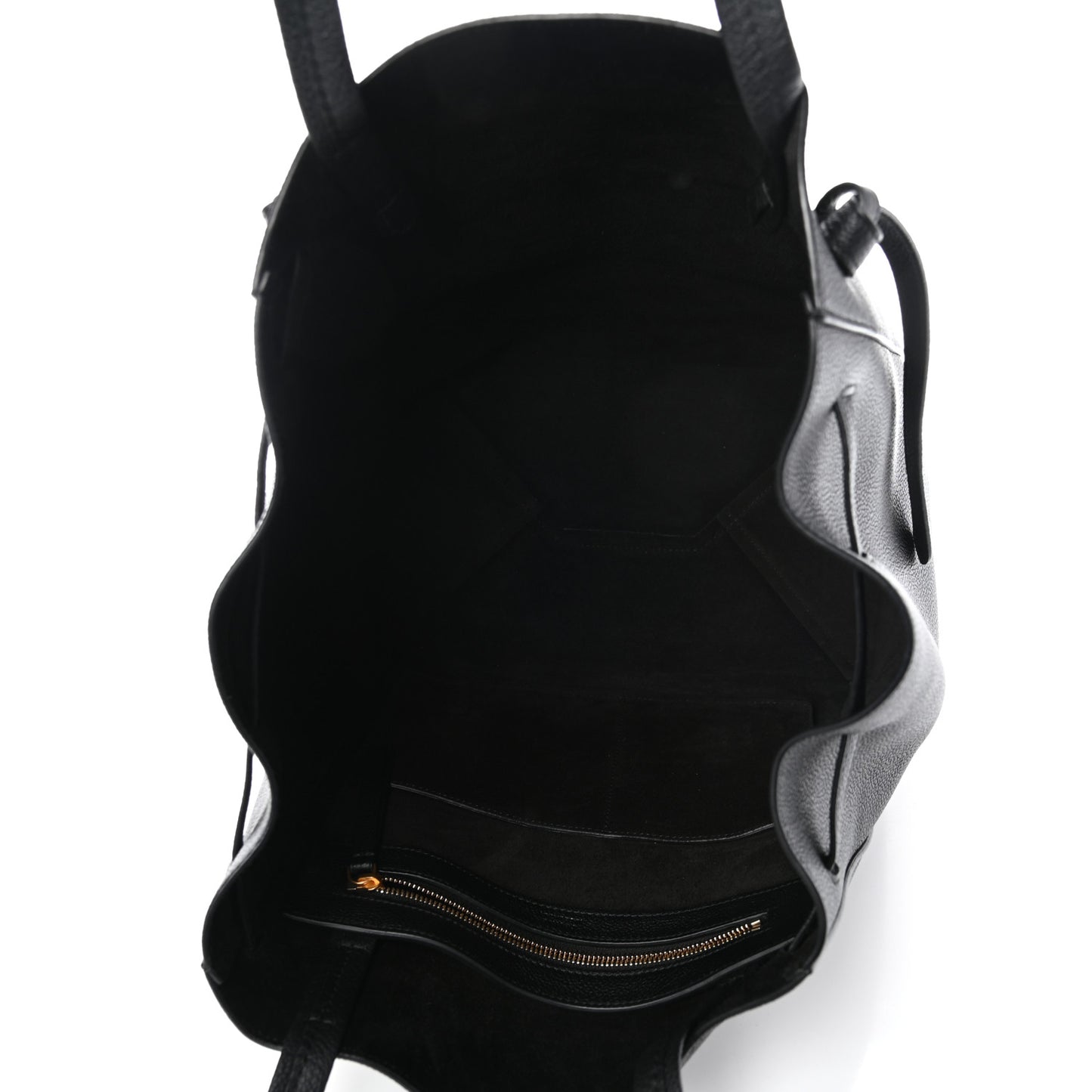 Soft Grained Calfskin Small Belt Cabas Phantom Black