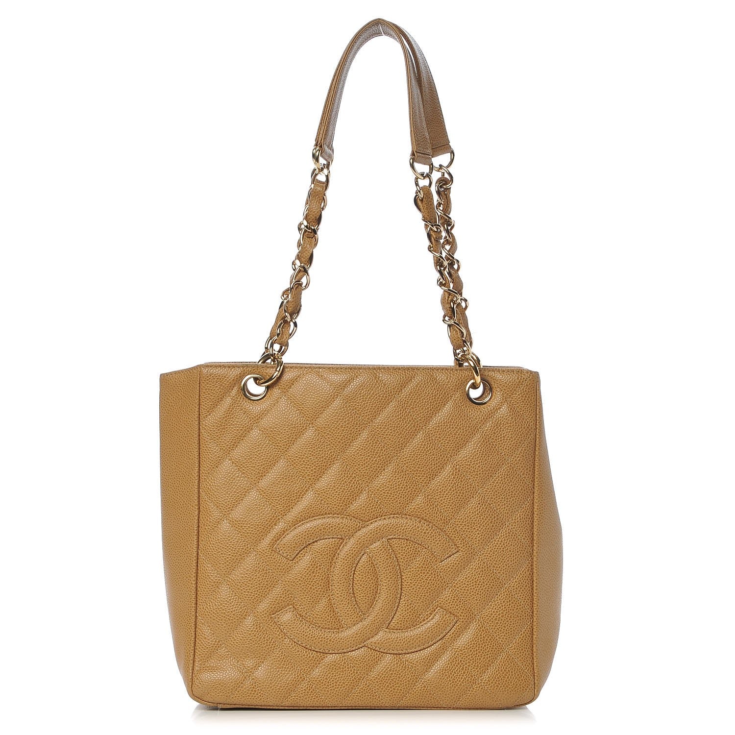 Chanel Caviar Quilted Petit Shopping Tote PST Beige 1 of 11