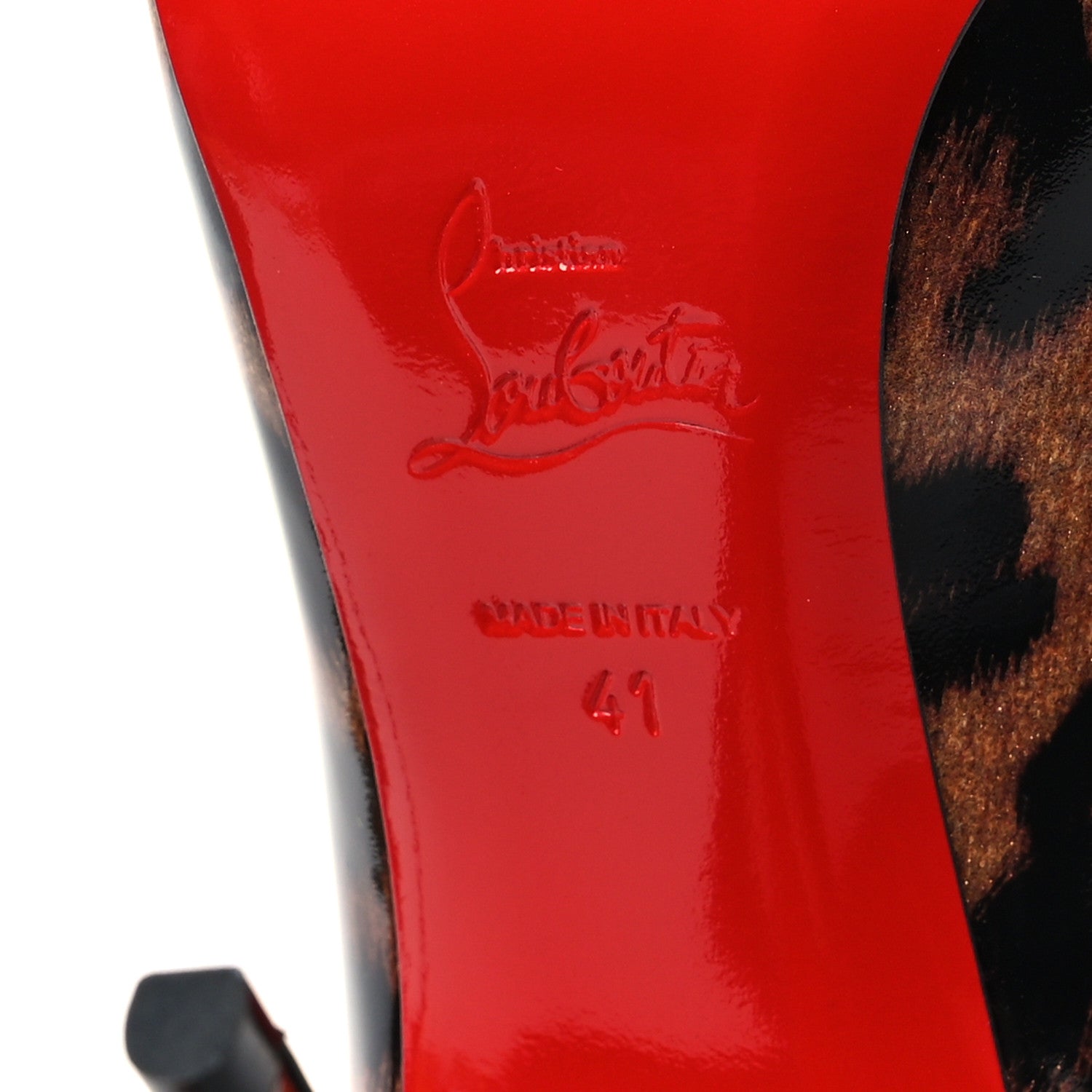 Christian Louboutin Patent Glitter Leopard Print Pigalle Follies 100 Pumps 41 Gold 6 of 7
