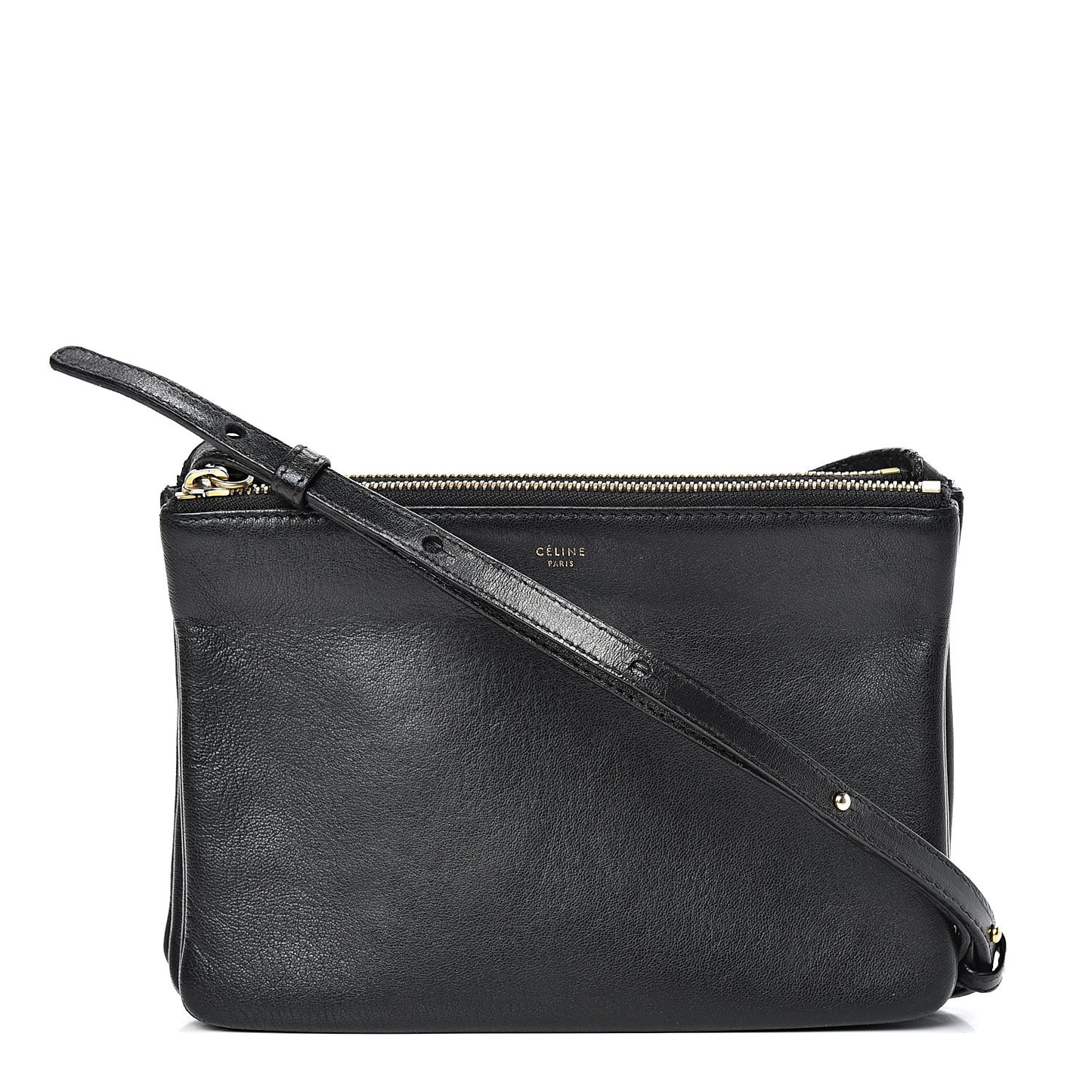 Lambskin Small Trio Crossbody Bag Black