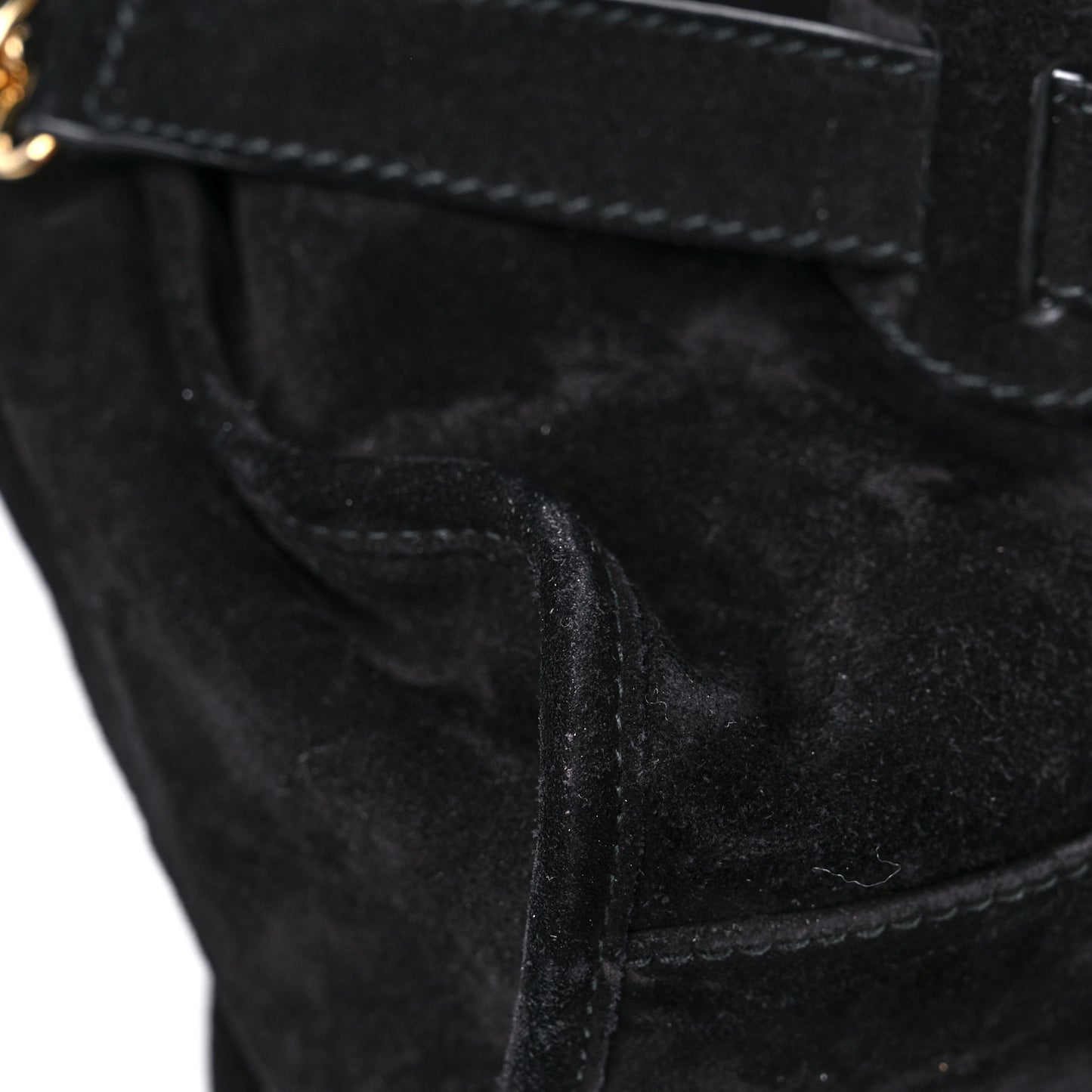 Baby Daim Suede Giant 12 Gold Hardware City Black