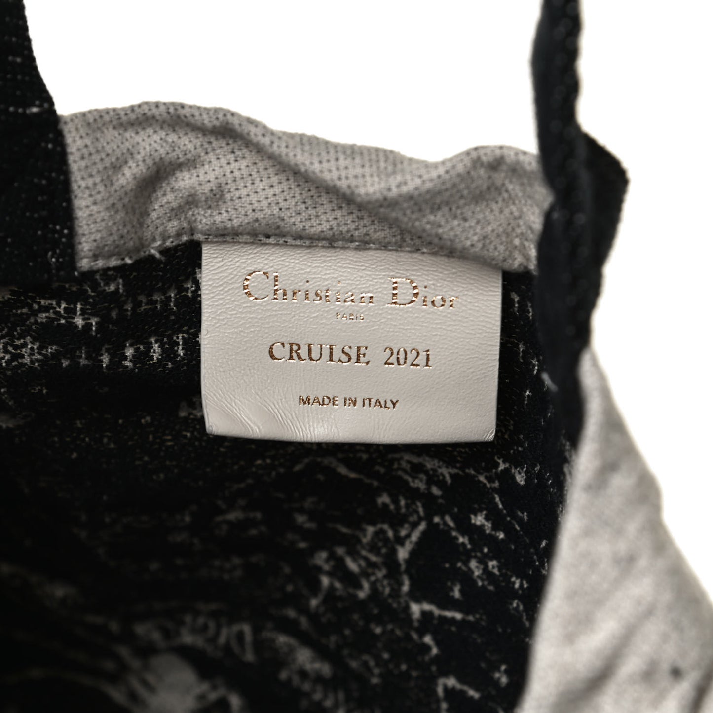 Canvas Print Cruise Tote Ivory Black