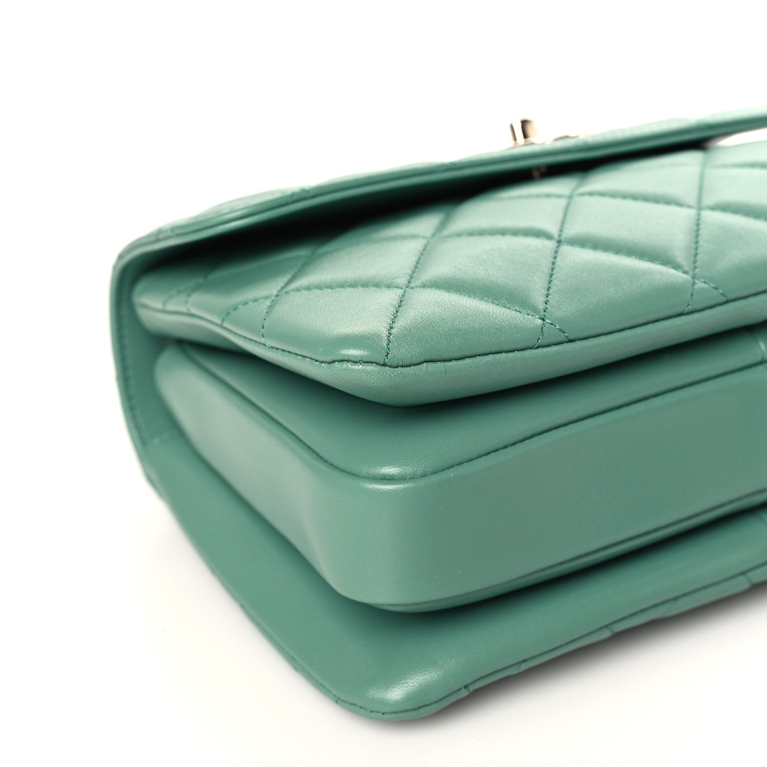 Chanel Lambskin Quilted Small Trendy CC Flap Dual Handle Bag Dark Green 7 of 8