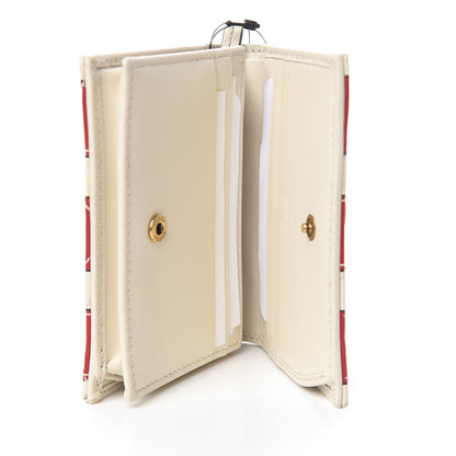 Gucci Calfskin Matelasse Trompe L'Oeil Print GG Marmont Card Case Wallet Off White 5 of 8