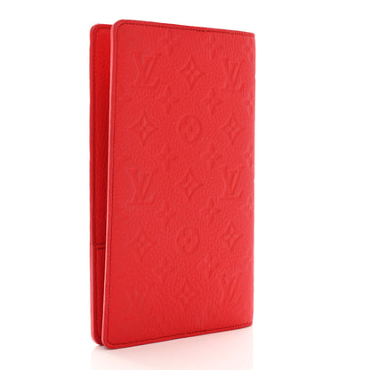 Louis Vuitton Taurillon Monogram Emily Notebook Cover MM Red 3 of 6