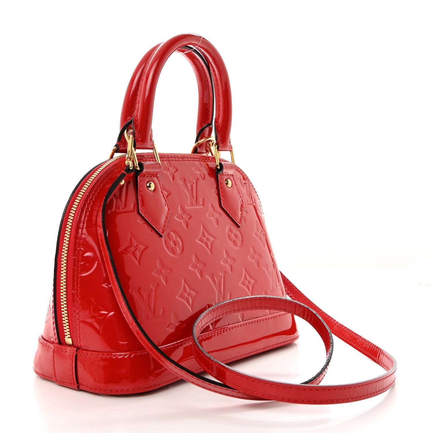 Louis Vuitton Vernis Alma BB Cherry 2 of 13