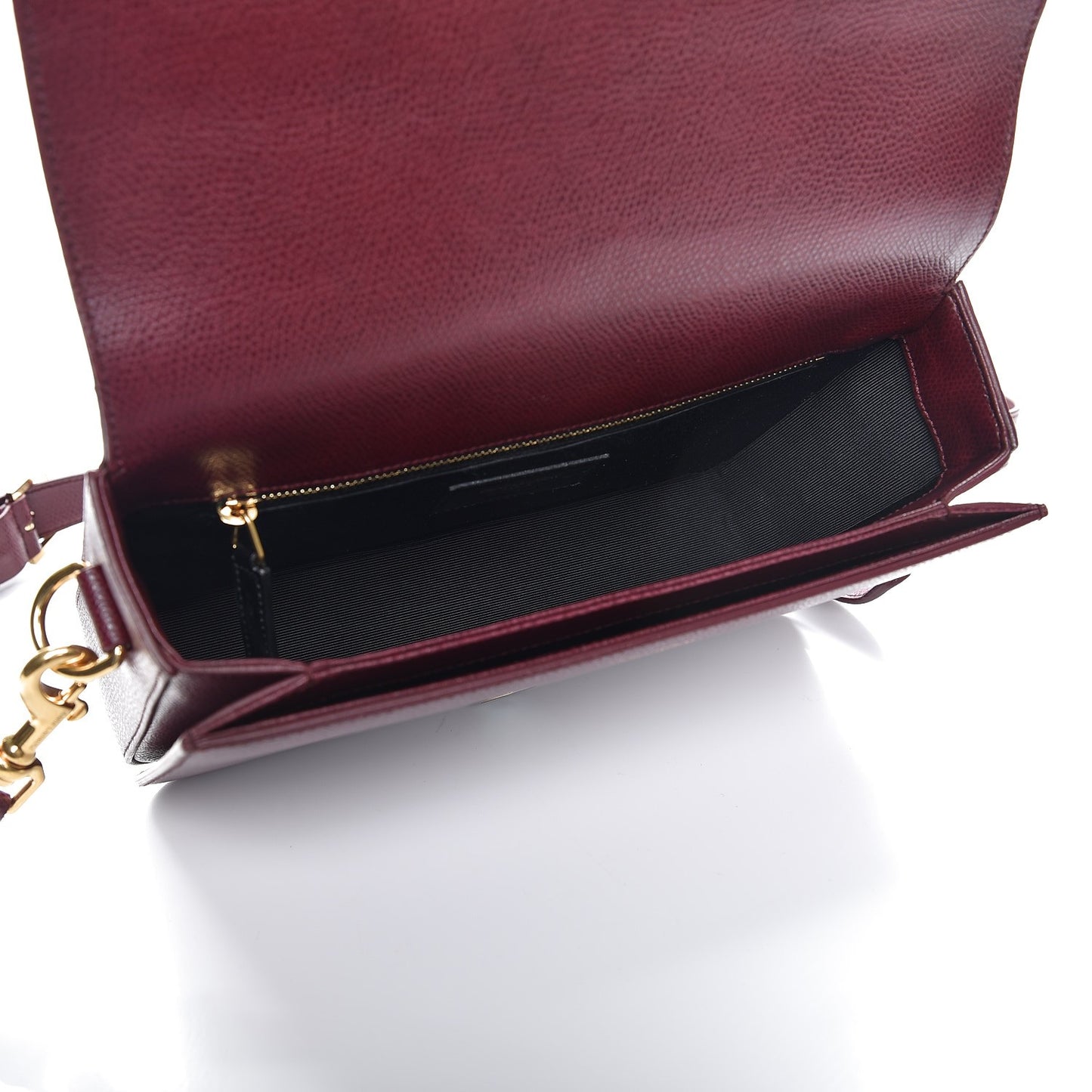 Textured Calfskin Medium Classic Monogram Universite Bag Dark Red