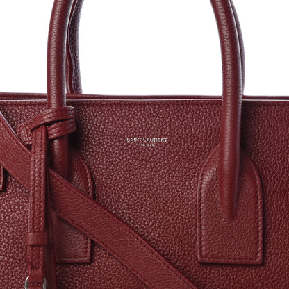 Saint Laurent Grained Calfskin Small Supple Sac De Jour Dark Pallisandre 8 of 15