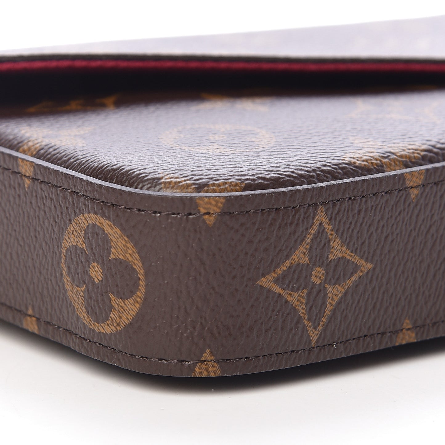 Monogram Pochette Felicie Chain Wallet Fuchsia