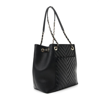 Chanel Calfskin Quilted Large Daily Shopping Bag Black 3 of 13