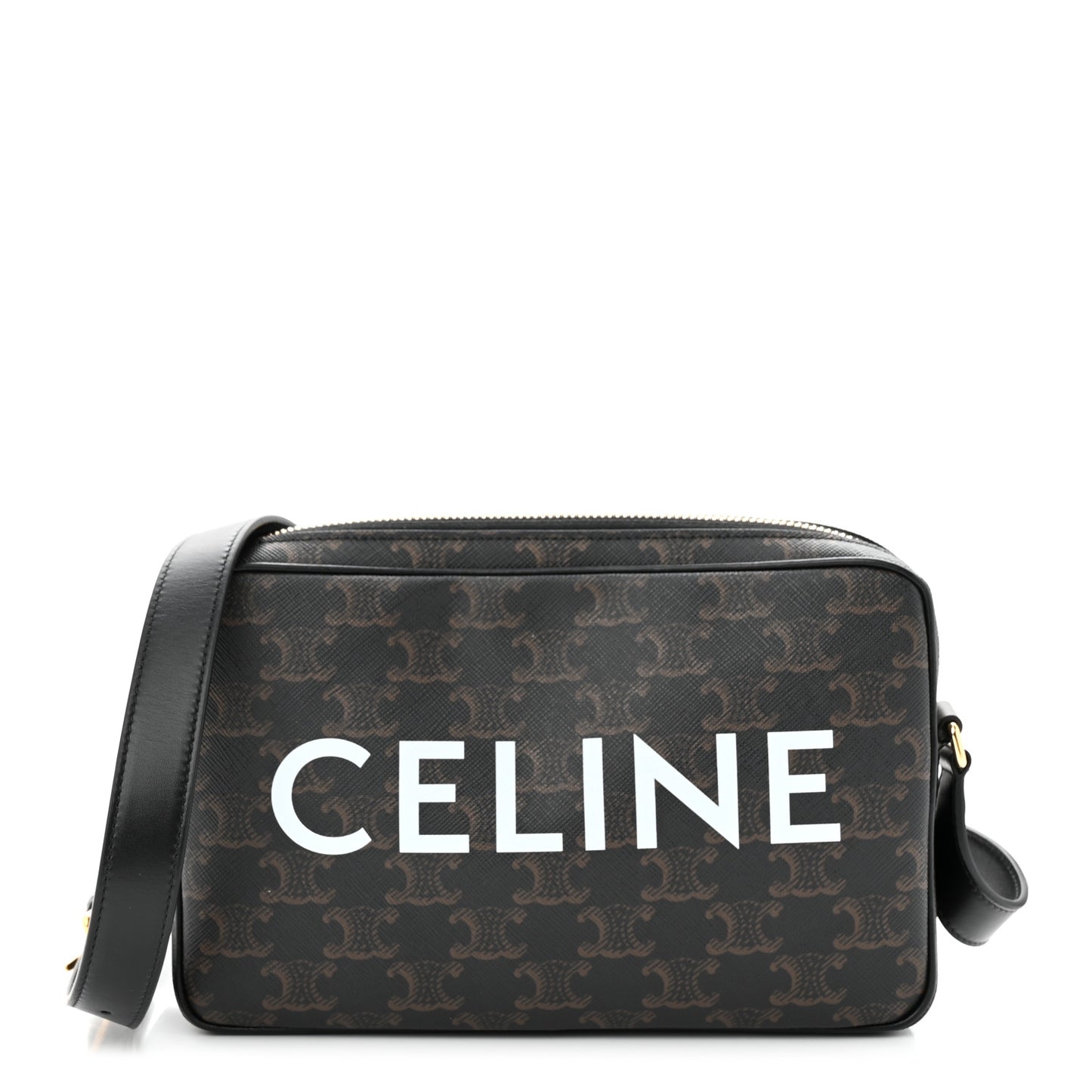 Triomphe Canvas Medium Messenger Bag Black