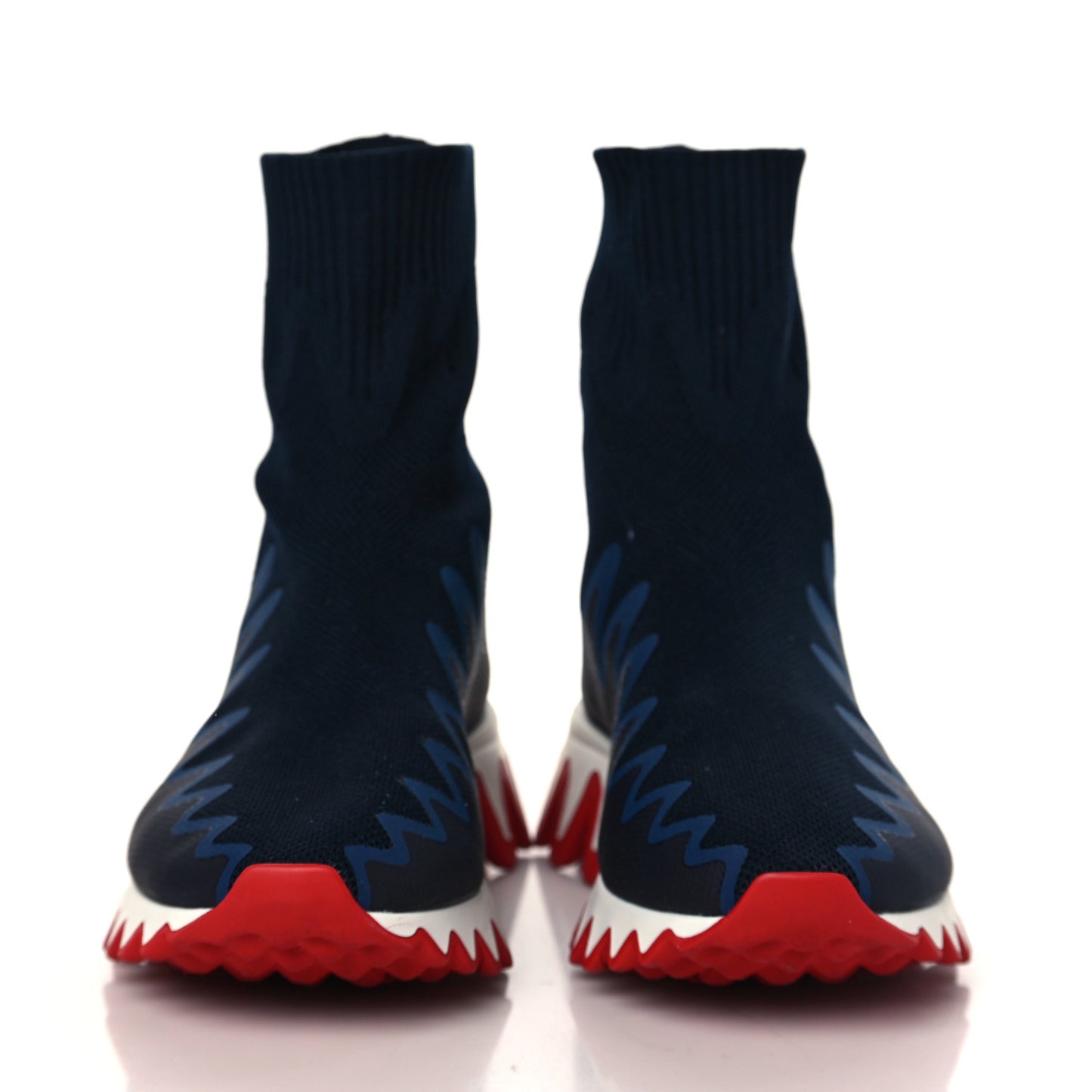 Knit Mesh Sharky Sock Sneakers 35 Blue